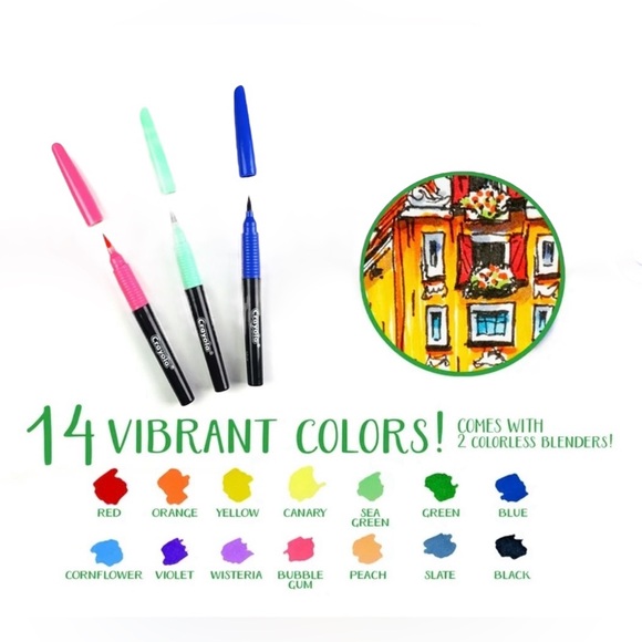 59 Page Crayola Doodle Book & 16 Crayola Blending Pen Markers - Picture 4 of 5